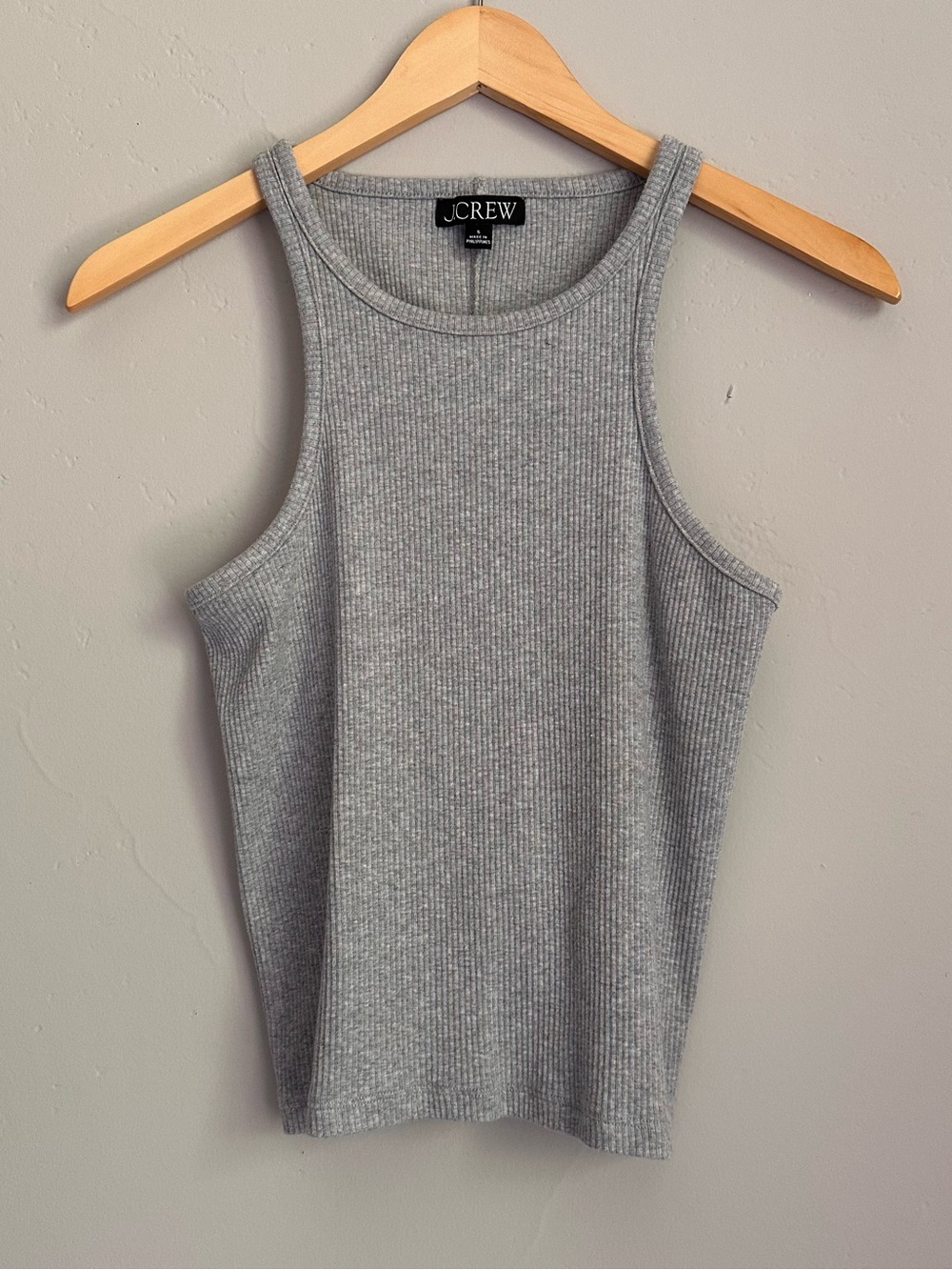 J. Crew Gray Ribbed Tank Top